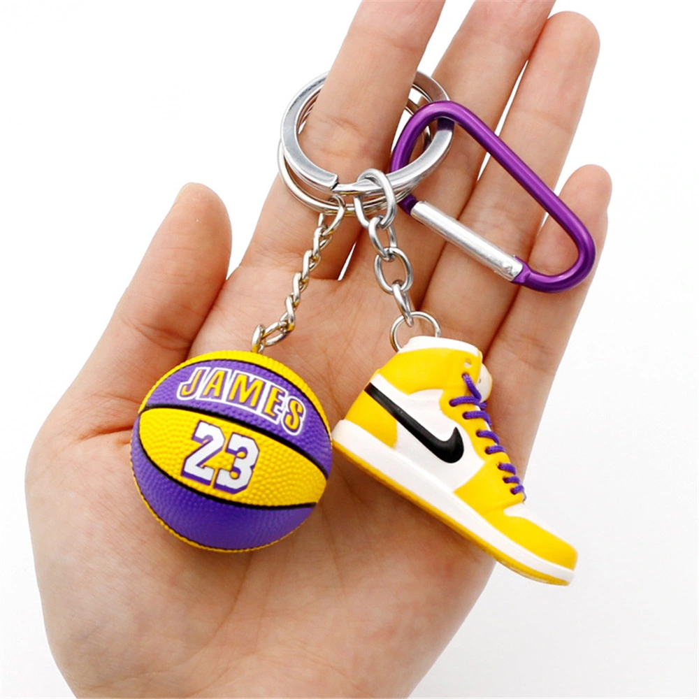 Slovely 3D Mini Shoes Keychains Soft PVC Keyring