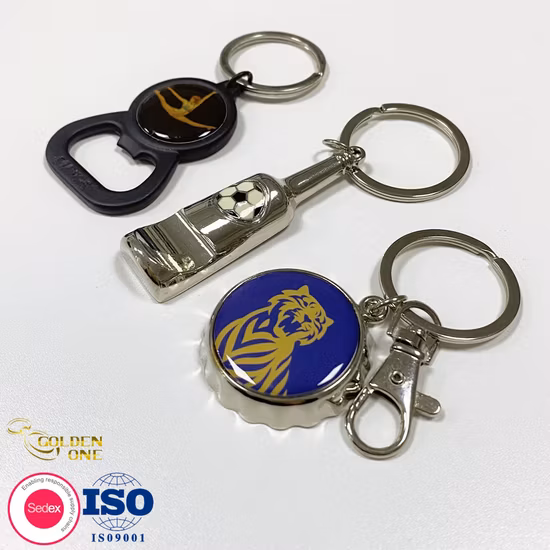 Hot Sale Personalized Logo Stainless Steel Metal Beer Bottle Opener Key Ring