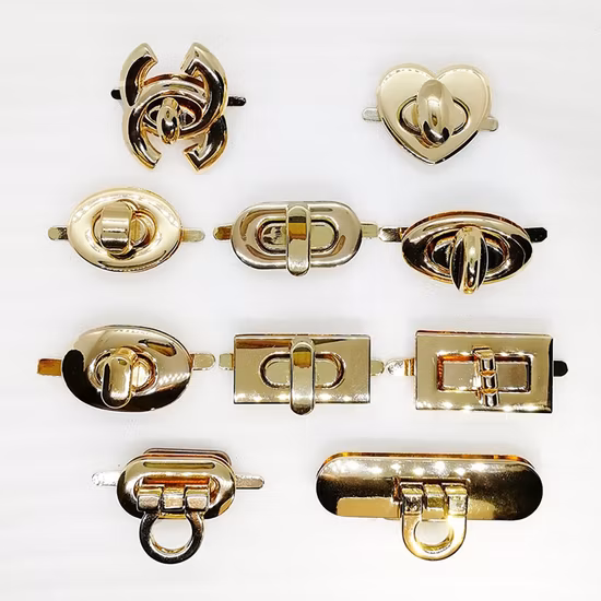 Verschiedene Arten von Metalltaschenverschlüssen mit Magnetknopf, O/D-Ring, Taschenzubehör