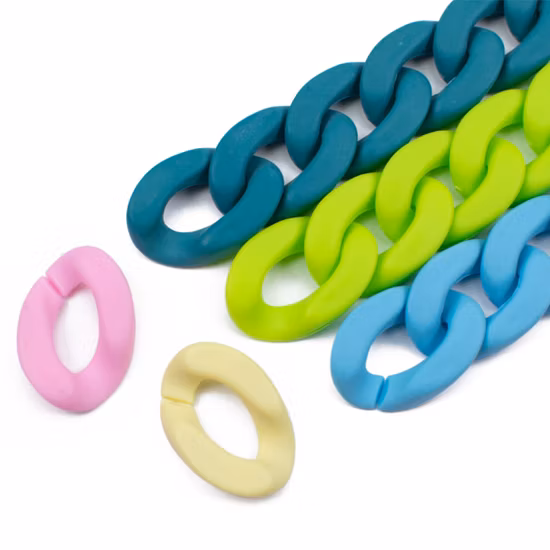 Fabrik Verkauf Acryl Kette Öffnung Ring Tasche Kette Matte Tasche Zubehör für DIY Schmuck